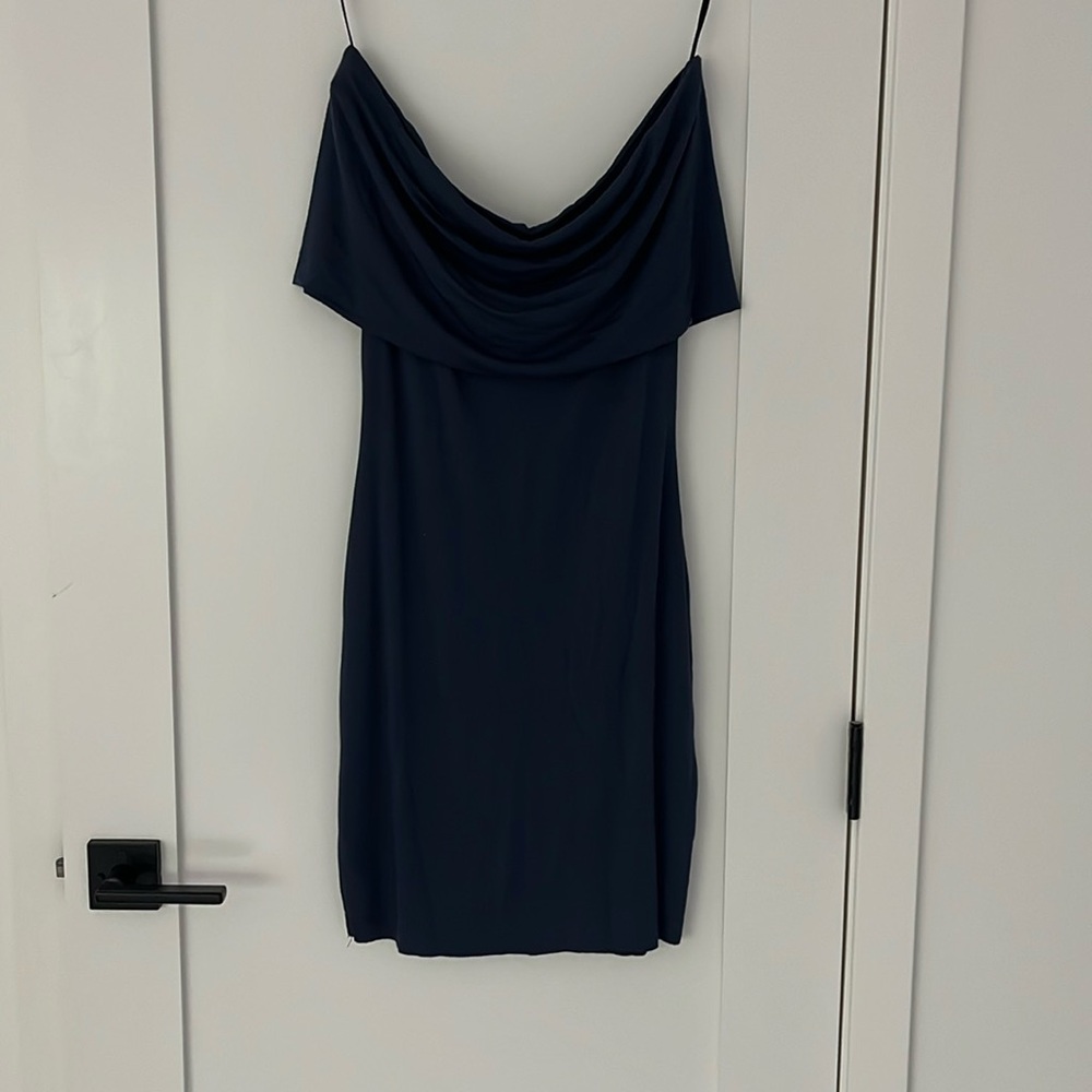 Bailey44 off the shoulder navy blue dress size Small